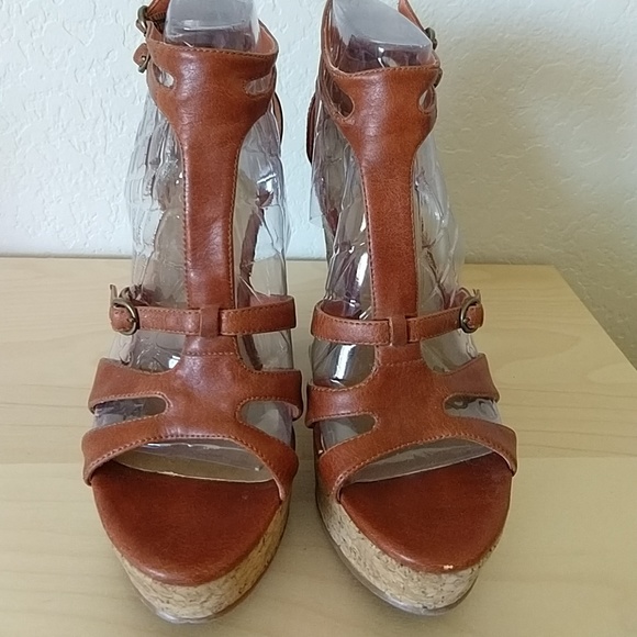 Diba Cork Wedge Sandals - Picture 2 of 7